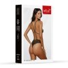 Zestaw top i majtki koronka 11044 czarne S